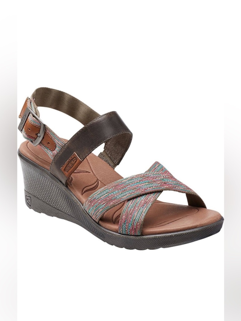 KEEN Womens Skyline Slingback Sandals
Multicolor Space Dye Low Wedge
Sandals 7